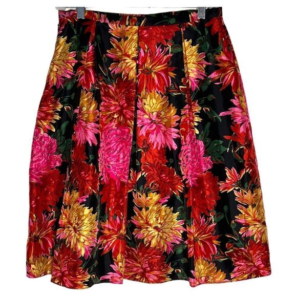 TALBOTS SILK skirt, Floral print, size 8 - Picture 1 of 5